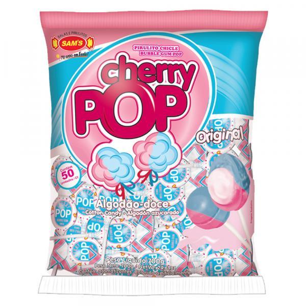Pirulito Cherry Pop algodão doce 50un