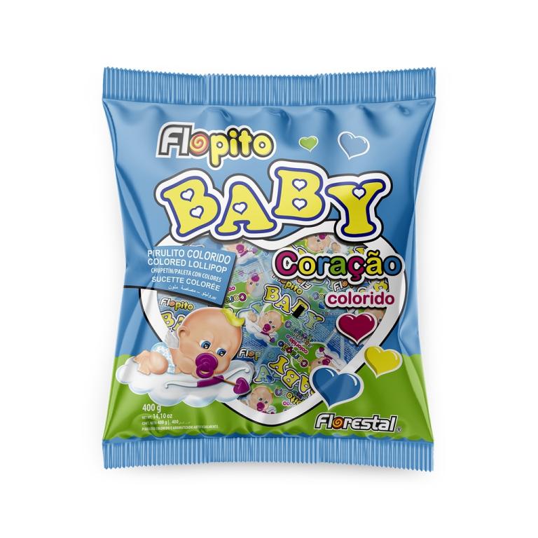 Pirulito Flopito Baby Colorido 200g