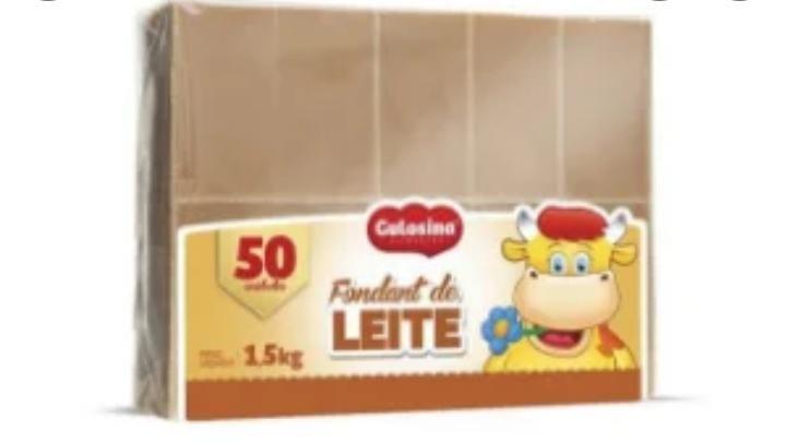 Doce gulosina fondant de leite 50un 1,5kg