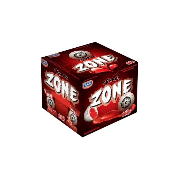 Chiclete Terror Zone Morango 40un
