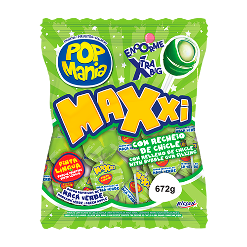 Pirulito Maxxi Maçã Verde 24un