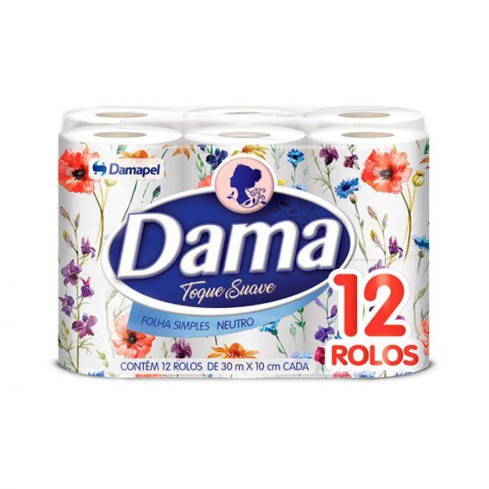 Papel Higiênico Dama Simples 12