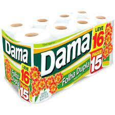 Papel Higiênico Dama folha dupla 16 rolos