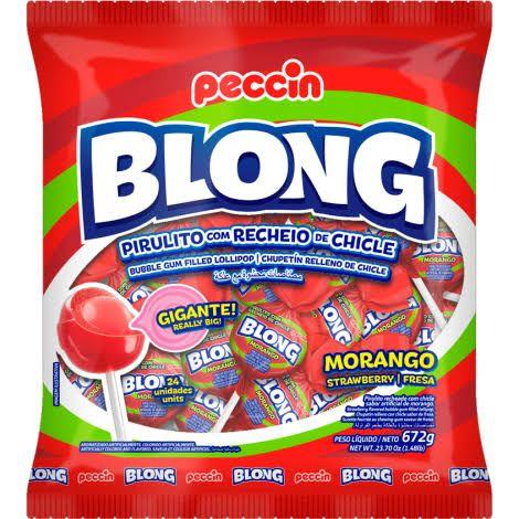 Pirulito Blong Morango 24un