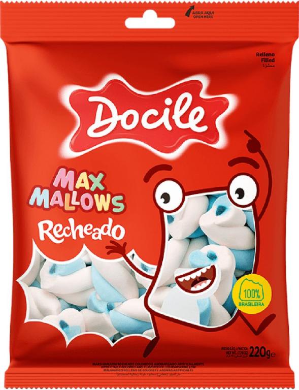 Marshmallows Maxmallows Recheado Dicile 220g
