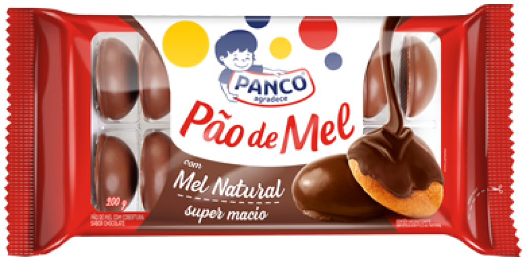 Panco Pão de mel coberto com chocolate