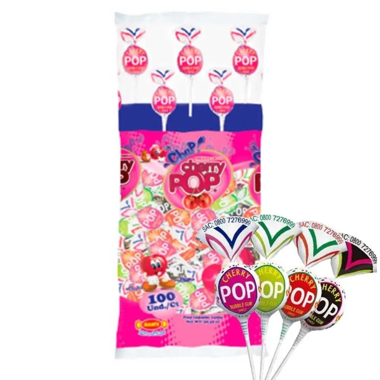 Pirulito Cherry Pop Mix C/100