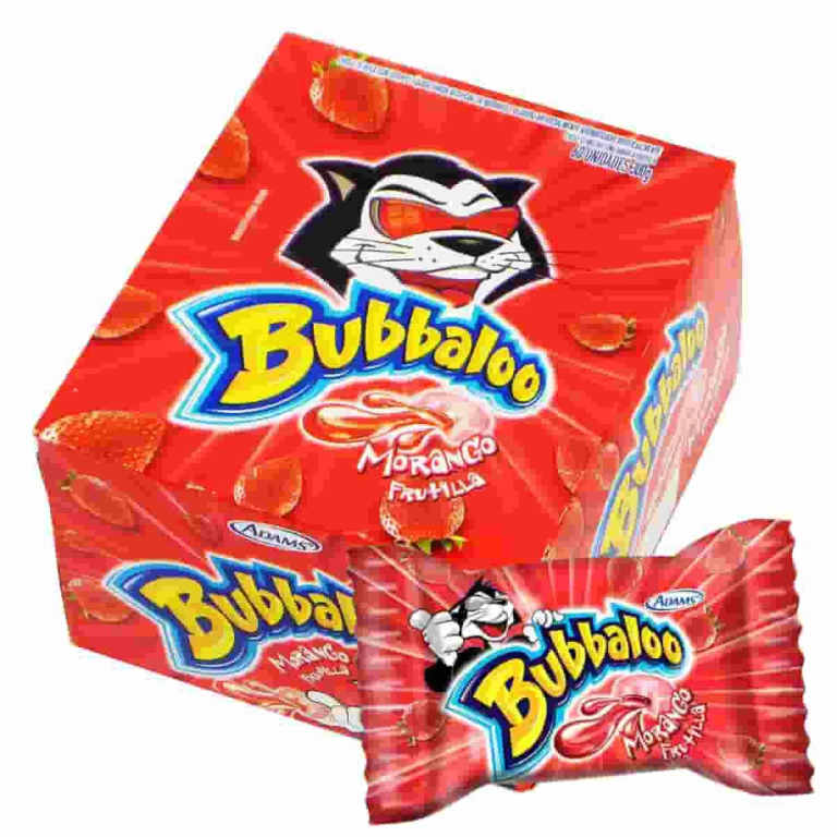 Chiclete bubbaloo morango 300g