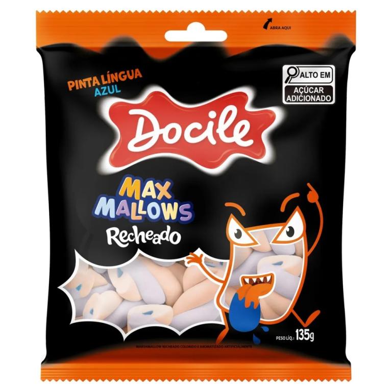 Marshmallow Maxmallows Docile Recheado Pinta Lingua