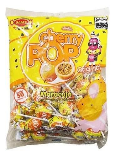 Pirulito Cherry Pop Maracujá 50un