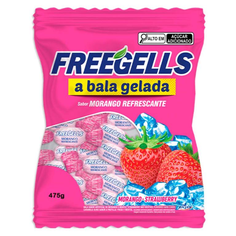 Bala Freegells Morango 584g