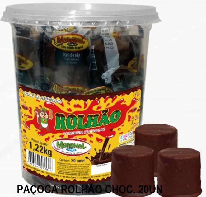 POTE PAÇOCA ROLHÃO CHOCOLATE PT-20UN.