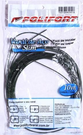 CORDA PARA VARAL DE AÇO SLIM 10MTS PC-12X1UN.