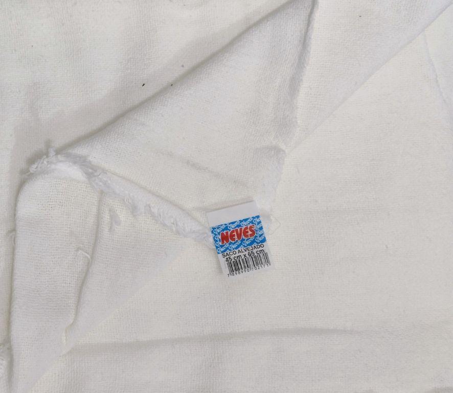 SACO ALVEJADO BRANCO NEVES GRANDE 45X65CM. FD-10X1UN.