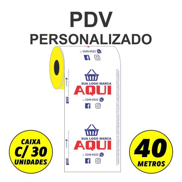 BOBINA TERMICA PDV 80X40  ***PERSONALIZADO*** CAIXA C/ 30UND. - MXE