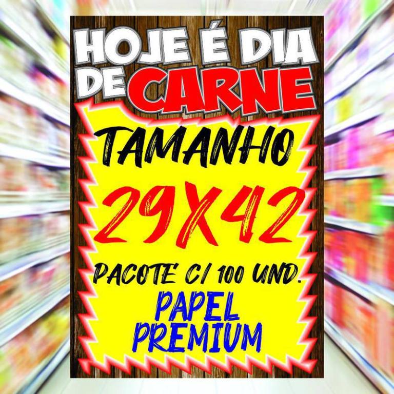 CARTAZ MOD 17 ***DIA DE CARNE*** C/ 100 UND.
