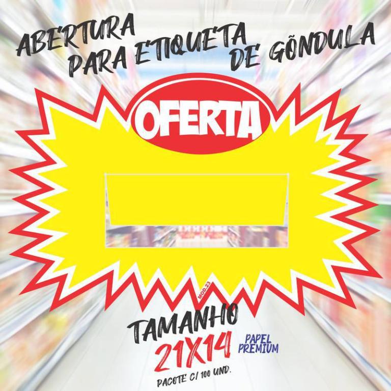 CARTAZ SPLASH MOD 23 ***OFERTA COM ABERTURA P/ GONDOLA*** C/ 100 UND.