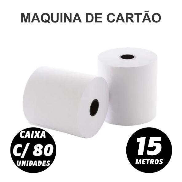 BOBINA TERMICA MAQUINA CARTÃO 56X15 CX C/ 80 UND MXE