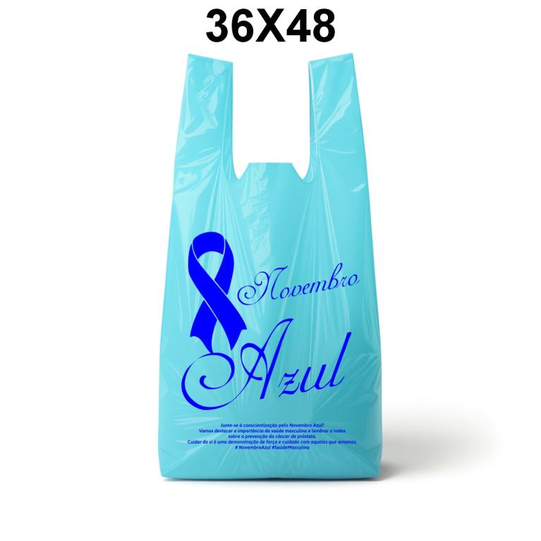 SACOLA NOVEMBRO AZUL 36X48 C/1.000 (MICRA 0,026 - 3,7KG)