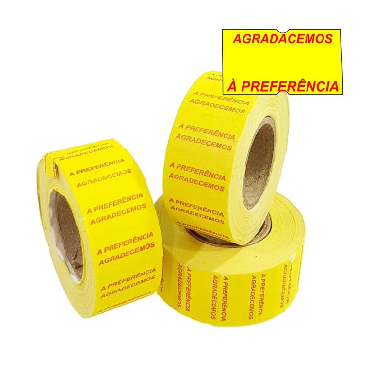 ETIQUETA MX 5500/M-14 ***AMARELA***AGRADECEMOS PREFERENCIA*** 22X12mm PCT C/ 10 ROLOS