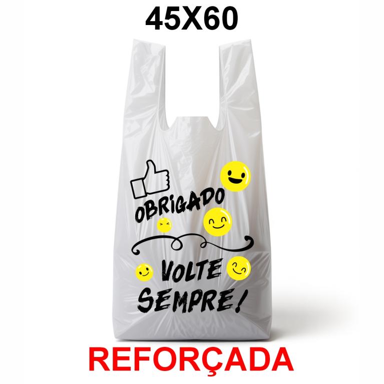 SACOLA ESPECIAL VOLTE SEMPRE  45X60 C/1.000 (MICRA 0,035 - 7,5KG)***FARDO AZUL***SACOLA BRANCA***