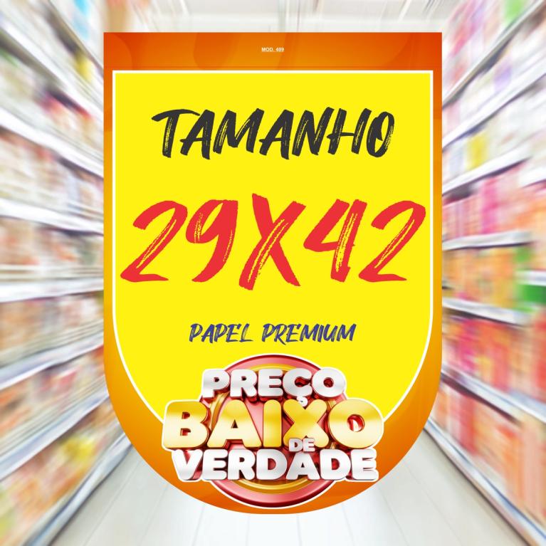 CARTAZ MOD 409 ***PRECO BAIXO DE VERDADE*** C/ 100 UND.