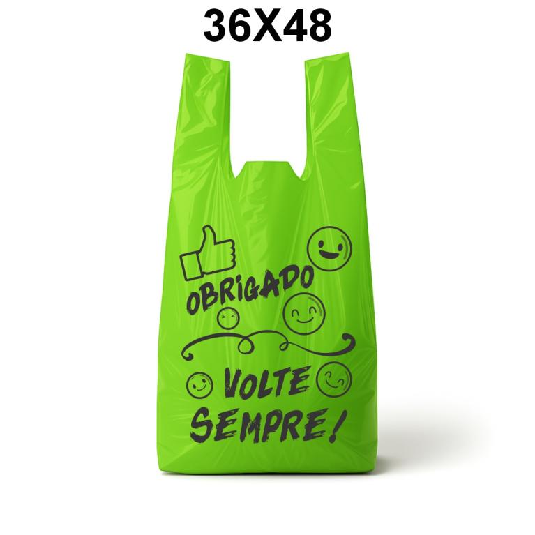 SACOLA **REC*** VOLTE SEMPRE  36X48 C/1.000 (MICRA 0,026 - 3,7KG) - RECICLADA COLORIDA