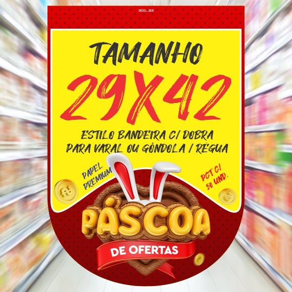 CARTAZ MOD 806 ***PASCOA DE OFERTAS*** 29,7X42cm (A3) C/ 50 UND.