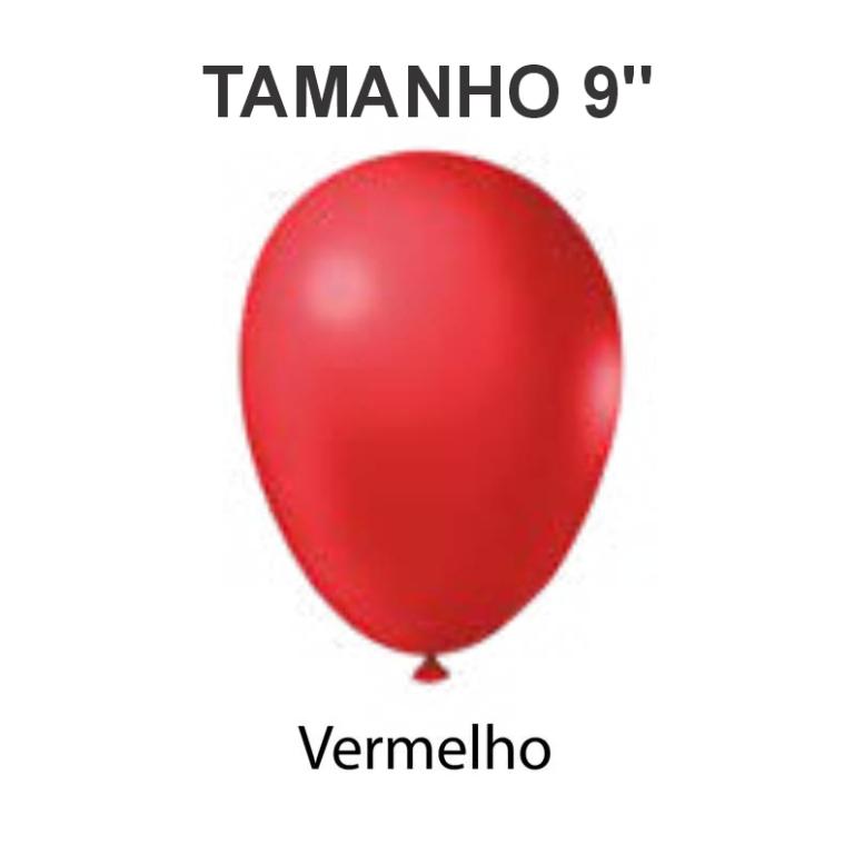 BALÃO 9'' ***VERMELHO*** C/ 10 UND. - MXF