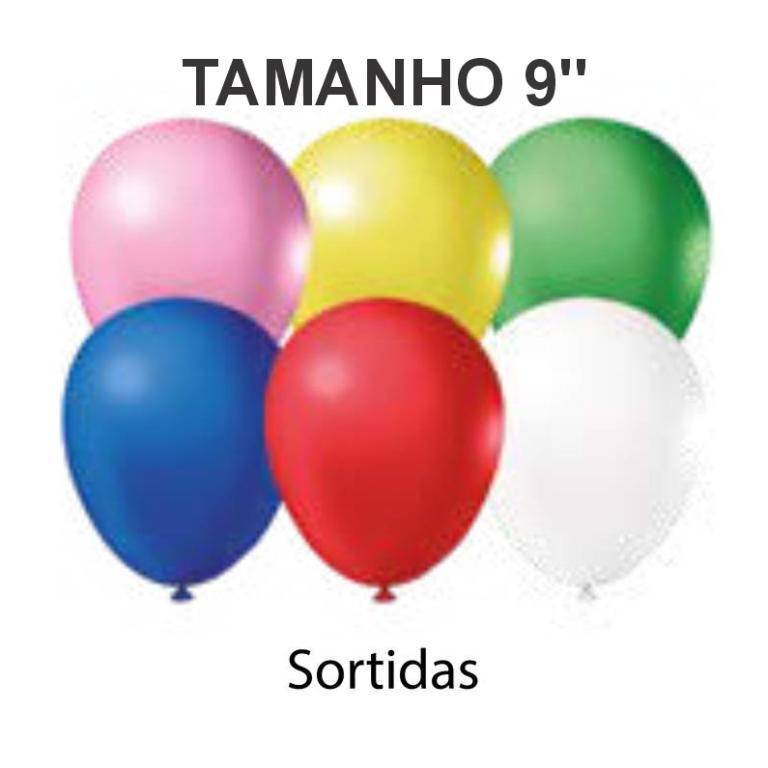 BALÃO 9'' ***SORTIDO*** C/ 10 UND. - MXF
