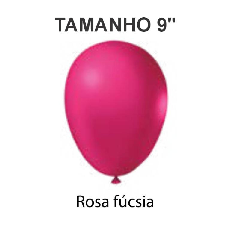 BALÃO 9'' ***ROSA FUCSIA*** C/ 10 UND. - MXF