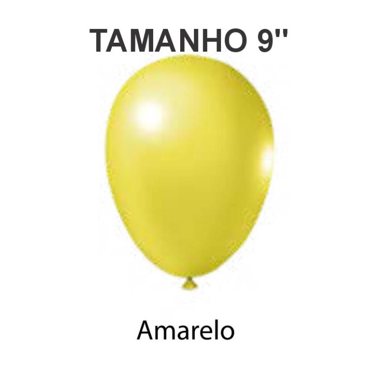 BALÃO 9'' ***AMARELO*** C/ 10 UND. - MXF