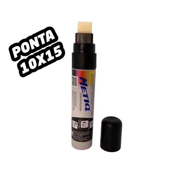 CANETA POSTER METIQ 10X15 - BRANCO (PONTA ESTREITA)