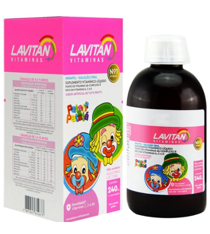 LAVITAN INFANTIL TUT FRUT SOL OR FR 240ML