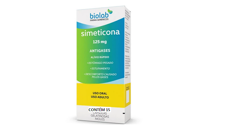 SIMETICONA 125MG 15CPS BIOLAB