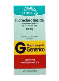 HIDROCLOROTIAZIDA 50MG CX 30 COMP MEDLEY