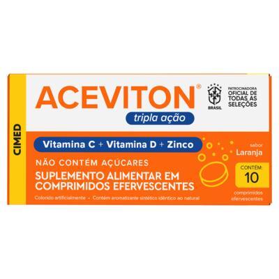 VITAMINA C ACEVITON C/10 TRIPLA ACAO EFERV CIMED