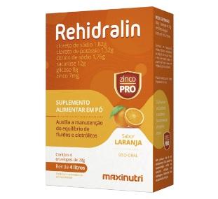 REHIDRALIN 4ENV LARANJA SAIS REIDRATAÇÃO ORAL 28G MAXINUTRI