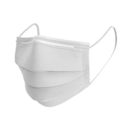 MASCARA TRIPLA C/ELASTICO BRANCO CX C/50