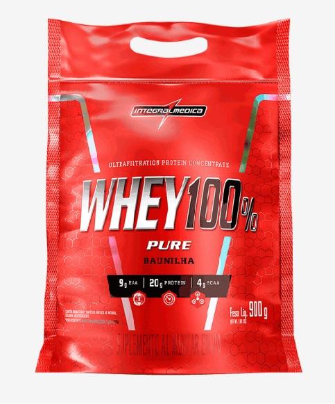 WHEY 100% PURE BAUNILHA 900 INTEGRALMEDICA