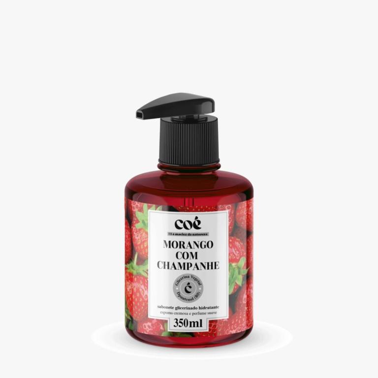 SABONETE LIQUIDO MORANGO COM CHAMPANHE  HIDRATANTE COE 350ML