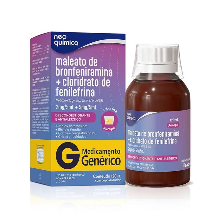 BRONFENIRAMIMA+FENILEFRINA XRP 2MG+5MG 120ML NEO QUIMICA