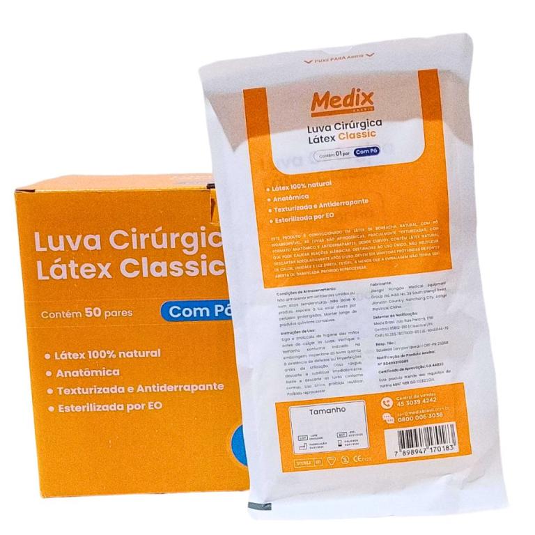 LUVA EST 8,0 LUVA EST 8,0 C/PO PR MEDIX BRASIL