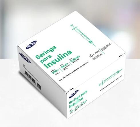SERINGA  INSULINA 1 ML 8 X 0,3 C/100 CEPALAB