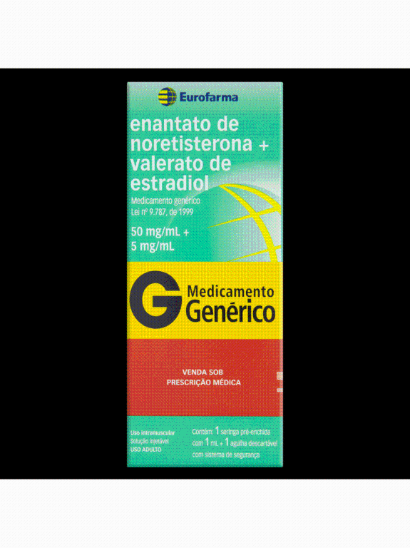NORETISTERONA+ESTRADIOL 50MG+5MG/ML 1AMP SOL INJ G. EUROFARMA
