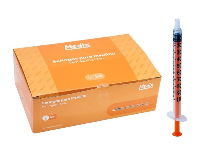 SERINGA 1 ML INS CORPO UNICO C/ AG 8,0X0,30 MEDIX