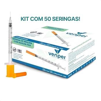 SERINGA INSULINA C/AGULHA 6X0,25MM 0,5ML 100UN PURAH