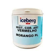 CORANTE EM PÓ VERMELHO MORANGO 500GR ICEBERG