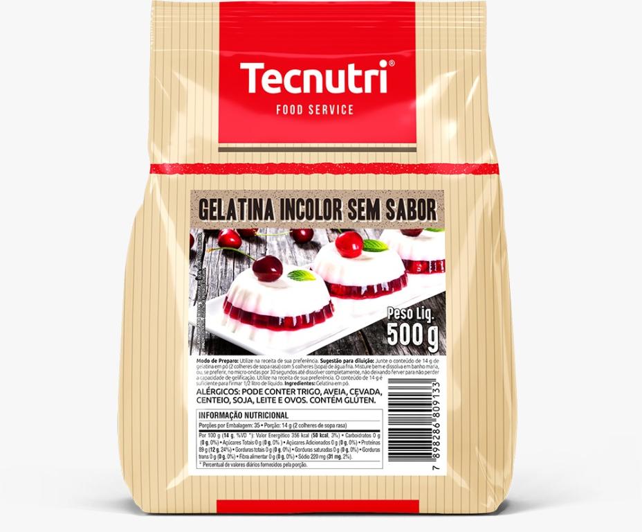 GELATINA SEM SABOR 500 GR tencutri