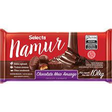 CHOCOLATE MEIO AMARGO NAMUR 1,010 KG SELECTA